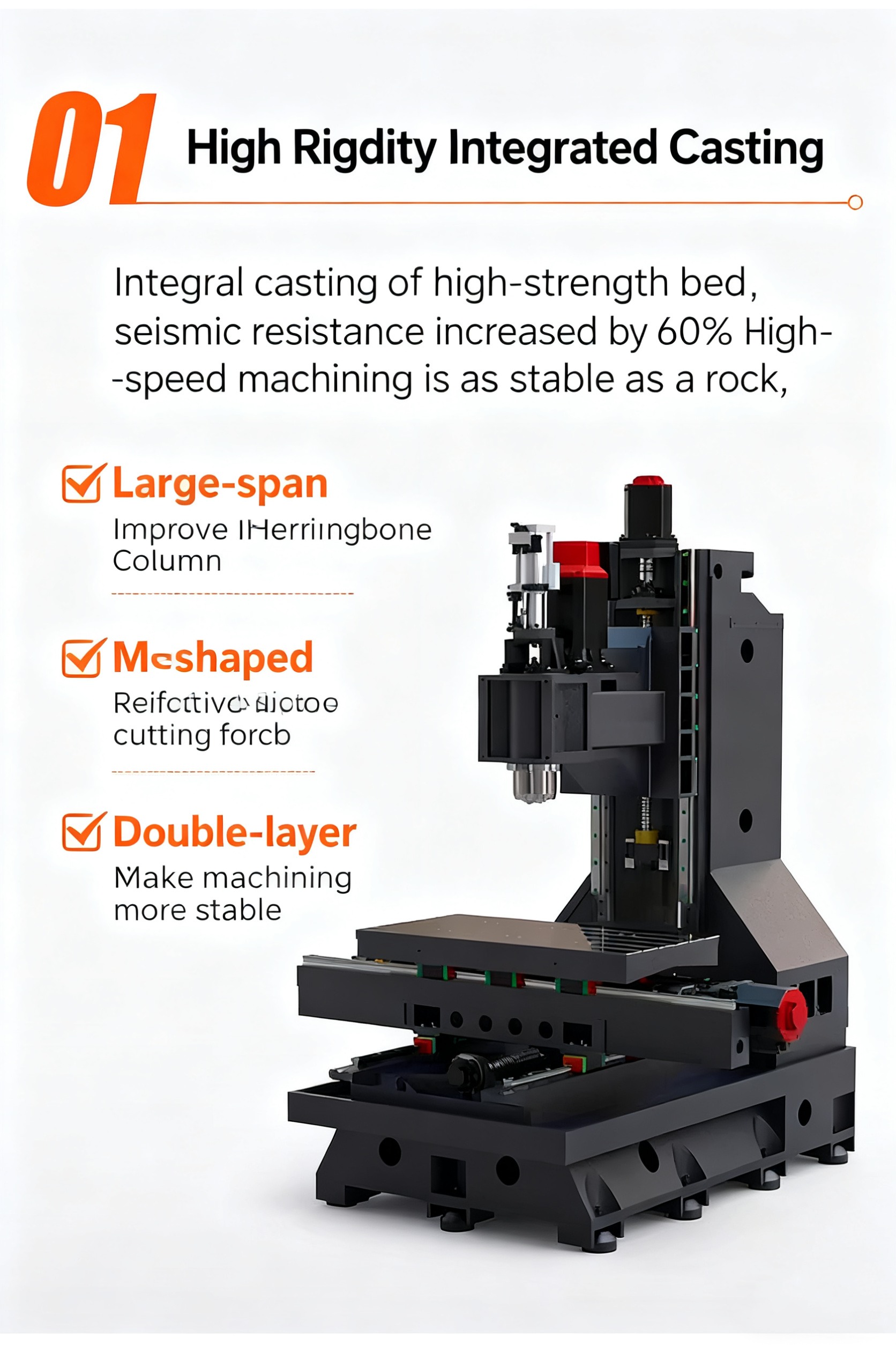 CNC drilling and milling machine
