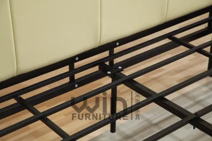 cheap white leather bedroom double bed