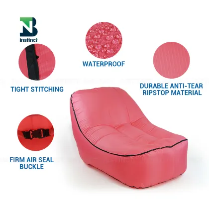 INSTINCT Portable Inflatable Outdoor Sleeping Bag & Lounger with Carry Bag