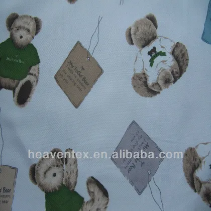 100% polyester woven teddy bear print fabric (YH-35)