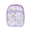 Backpack for childrenPurple DIY painting bag