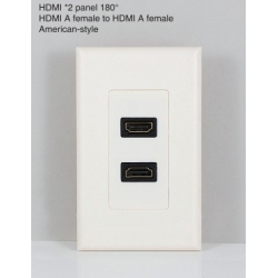 كابل HDMI A أنثى إلى HDMI A أنثى بزاوية 180 درجة على الطراز الأمريكي