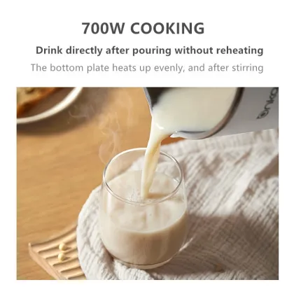 8-in-1 Almond Milk Machine - Soy Oat Milk Blender & Nut Milk Maker (White)