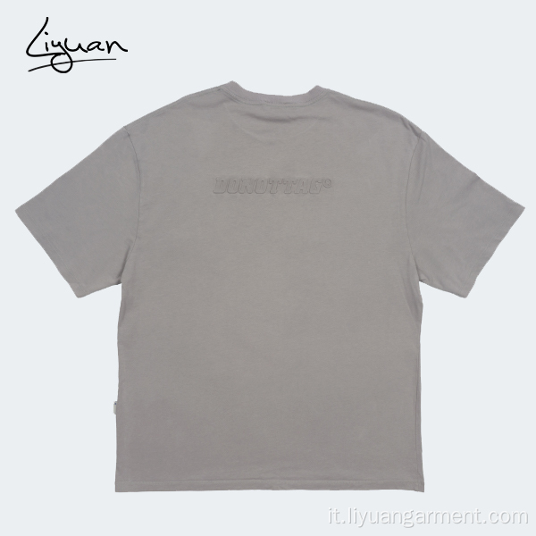 Magliette semplici di cotone a collo tondo di alta qualità, camicie a manica corta