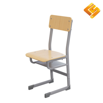 Серый L-образный рабочий стул из стали и дерева