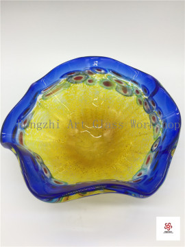 Opening Flower Vase Glass Sculpture