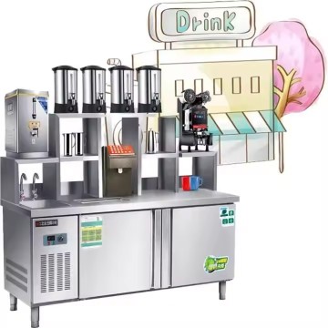 Customizable Commercial Bubble Tea Counter & Drink Station Equipment
