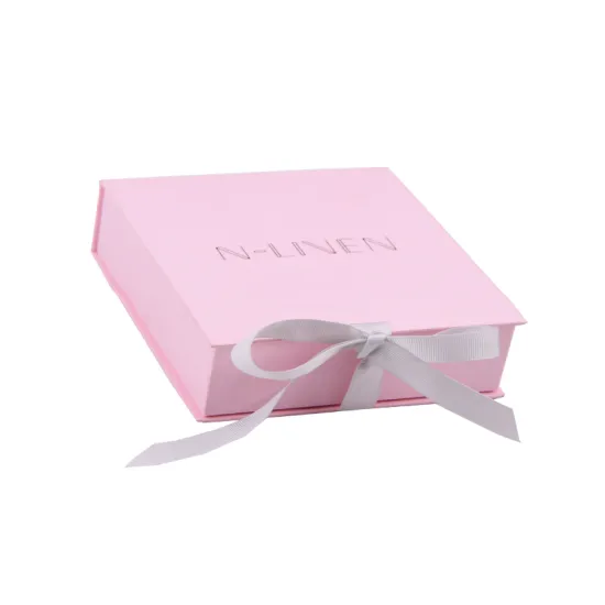Pink Macarons Chocalate Gift Box With Ribbon Closure