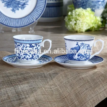 250CC Elegant Blue and White Chinese Porcelain Tea Cup