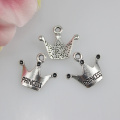 200 Pieces Wholesale Bulk Lots Tibeta Plated Crown Pendants Charms For Jewelry Making