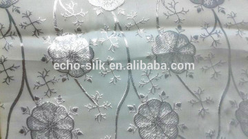 2014 high quality sliver/metallic silk fabric for clothing,silk fabric.