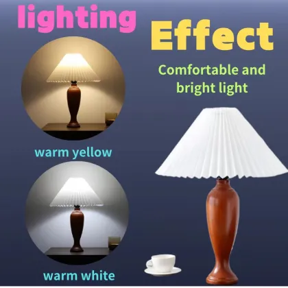 Nordic Retro Pleated Table Lamp