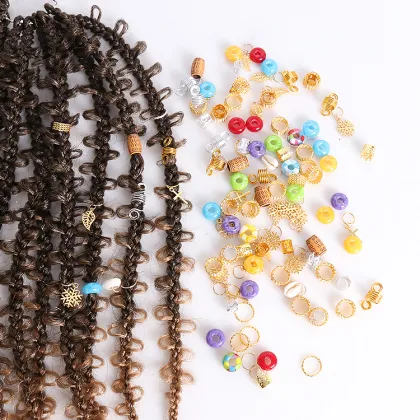 Gemstone Crystal Loc Jewelry Beads For Braids Twist Dreadlock Hair Accessories Crown Loc Dreadlock Beads Hair Rings For Braids