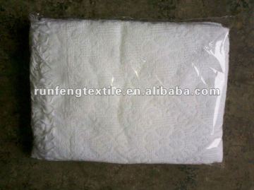 100% polyester white muslim haji towel