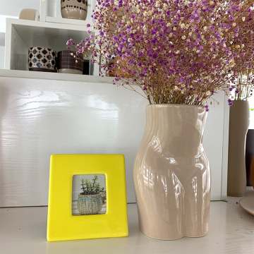 Sexy 3-inch Antique Ceramic Glazed Photo Frame