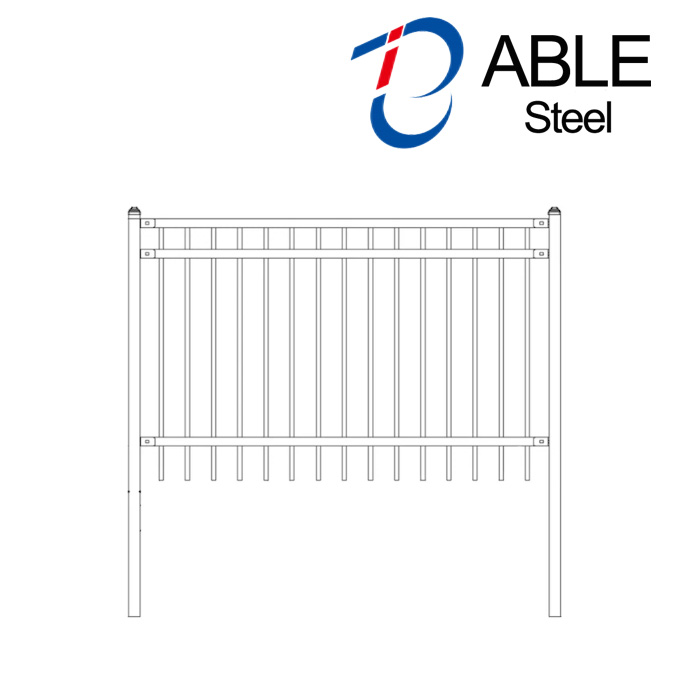 Garden decorative zinc steel fence/steel picket fence