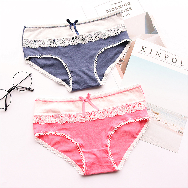 4pcs/Lot Girls Panties Lace Girl Underwear Children Cotton Lingerie Underpant Teens 8-16 Years