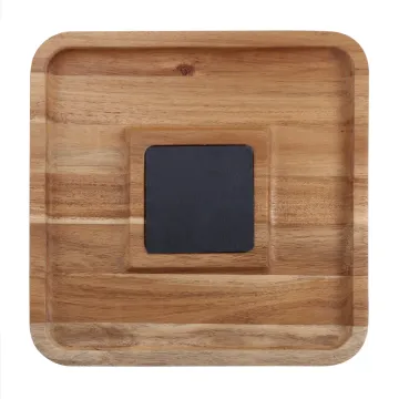Wooden pastry serving tray