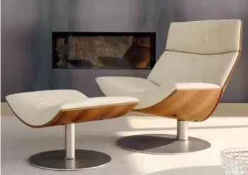 Armchair Chair with Ottoma