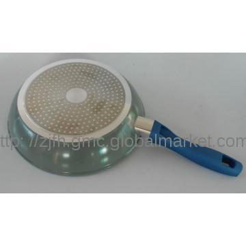 Foged Aluminum 3 layers blue color marble coating fry pan 2013 new