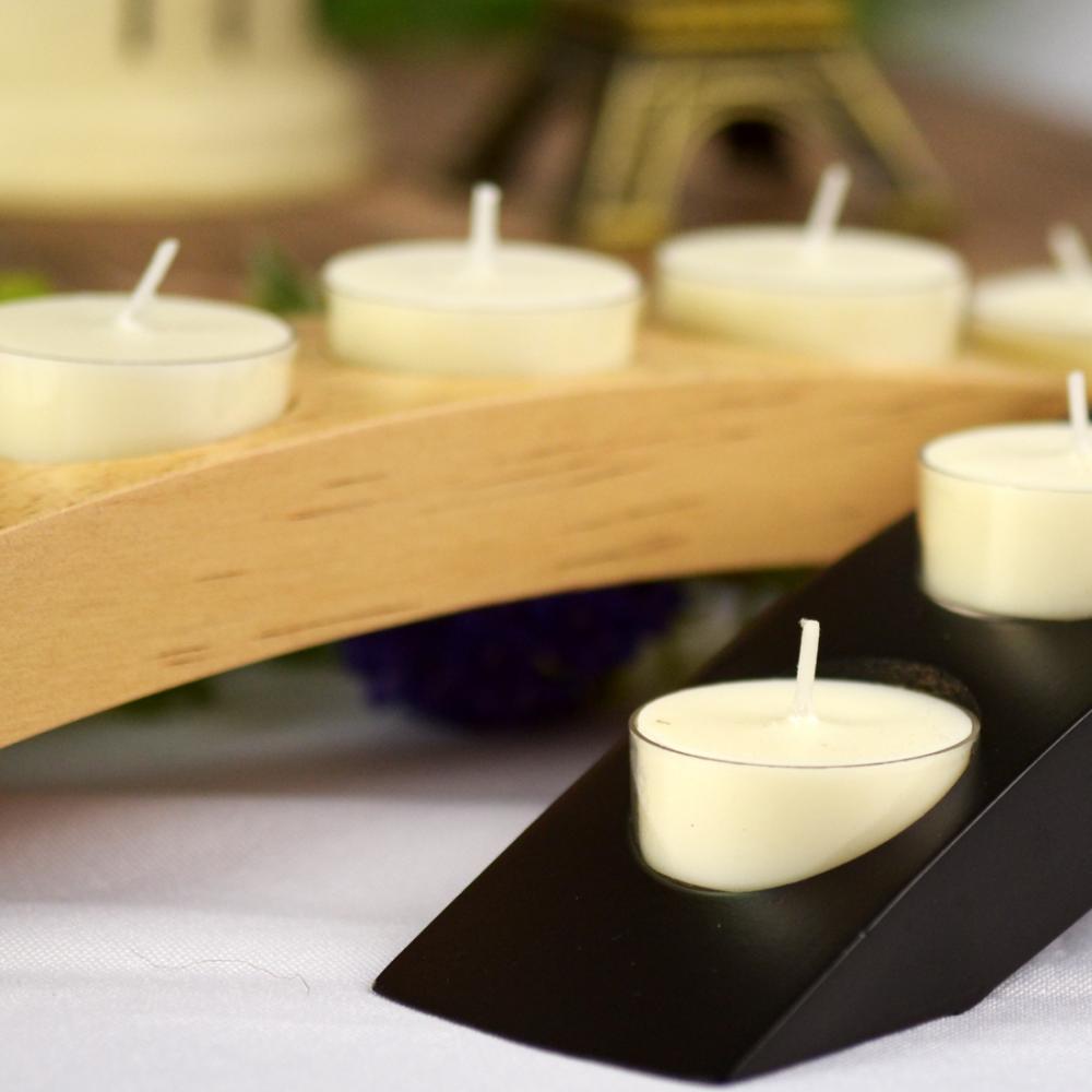 7 отверстий деревянные чайные свечи стоят
