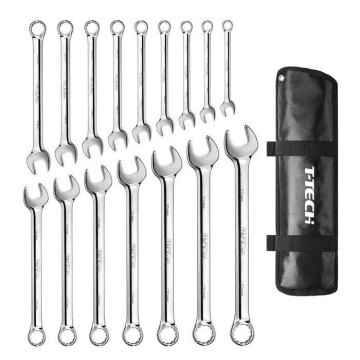 Professional OEM 7-22mm 16-Piece Metric Chrome Vanadium Steel Combination Wrench Set