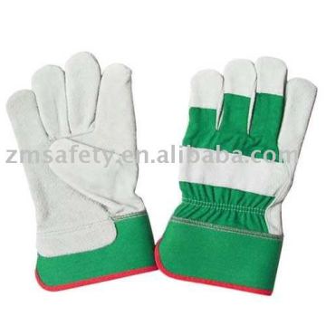 Cow split leather glove
