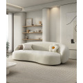 Sofá de anacardo curvo para sala de estar moderna