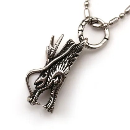 Casting dragon pendant in sliver for men