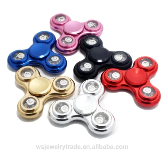 2017 Sell Crazy!!! Aluminum Alloy LED Fidget Spinners Wholesale