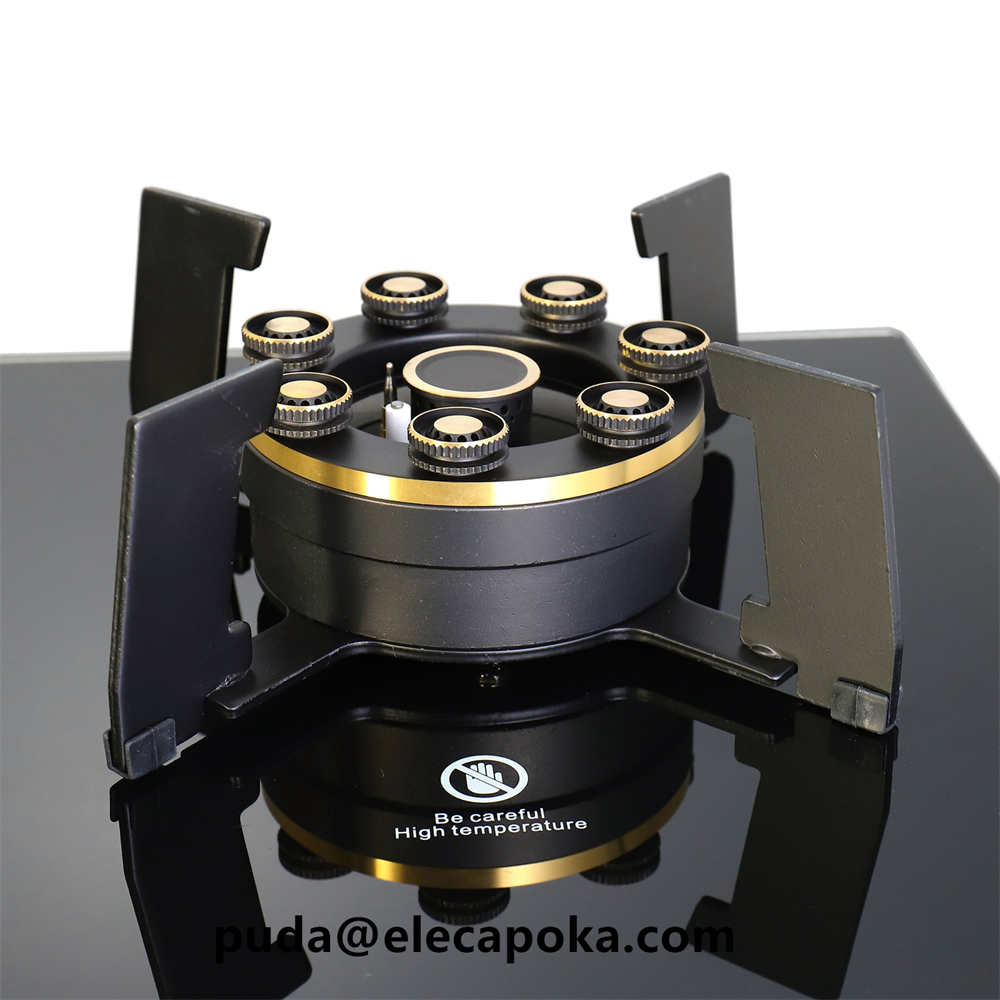 Tempered Glass Table Top Double Gas Burner
