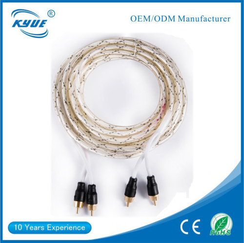 5M audio output cable anti-noise copper car rca male cable