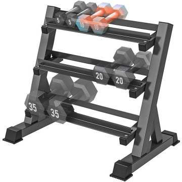 Three-Layer Dumbbell Rack: Efficient Weight Storage Organizer for Dumbbells and Kettlebells