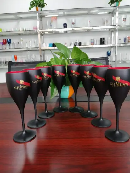 Factory wholesale plastic wine glasses PS acrylic PC plastic champagne glasses party glasses can be customized LOGO