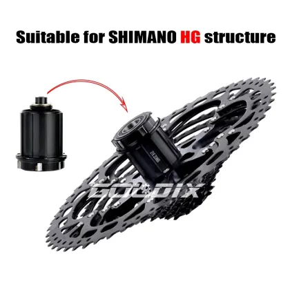 SUNSHINE Bicycle Cassette Black Mountain Bike Freewheel for SHIMANO HG Structure
