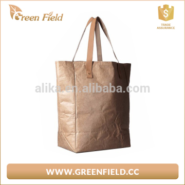 Brown color shopping bags waterproof tyvek paper lady shopping bag