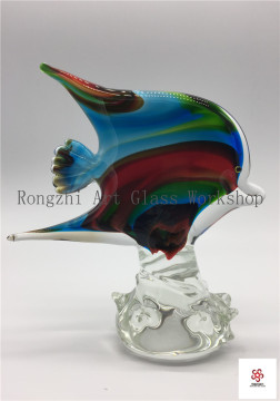 Bunte Fische Statue Glas Skulptur