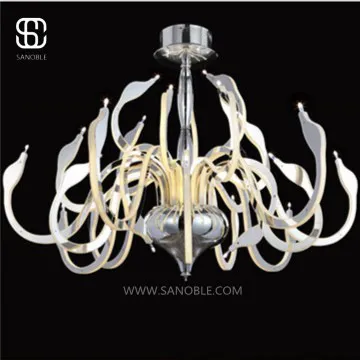 LED acrylic chandeliers with LED lighting arm