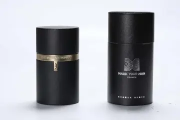 Black Cardboard Paper Tube Luxury Perfume Package Box