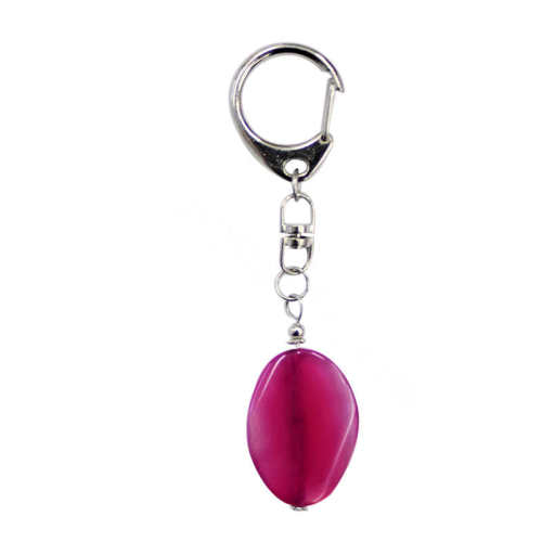 Natural Gemstone Agate Keychain