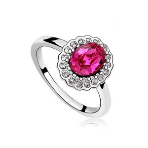 Character set auger austrian crystal ring,gold rings for women
