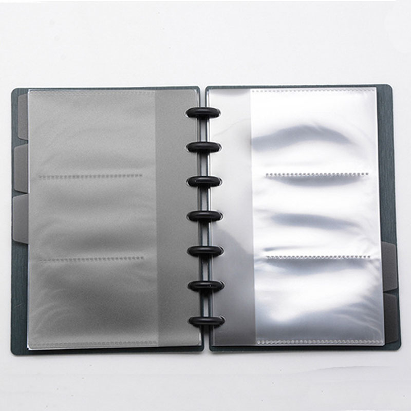 25pcs/lot Loose Leaf Clear Business Card Storage Mushroom hole Bag 11-hole A4 7-hole B6 Receive Bag Concise Holder Binder Notebo