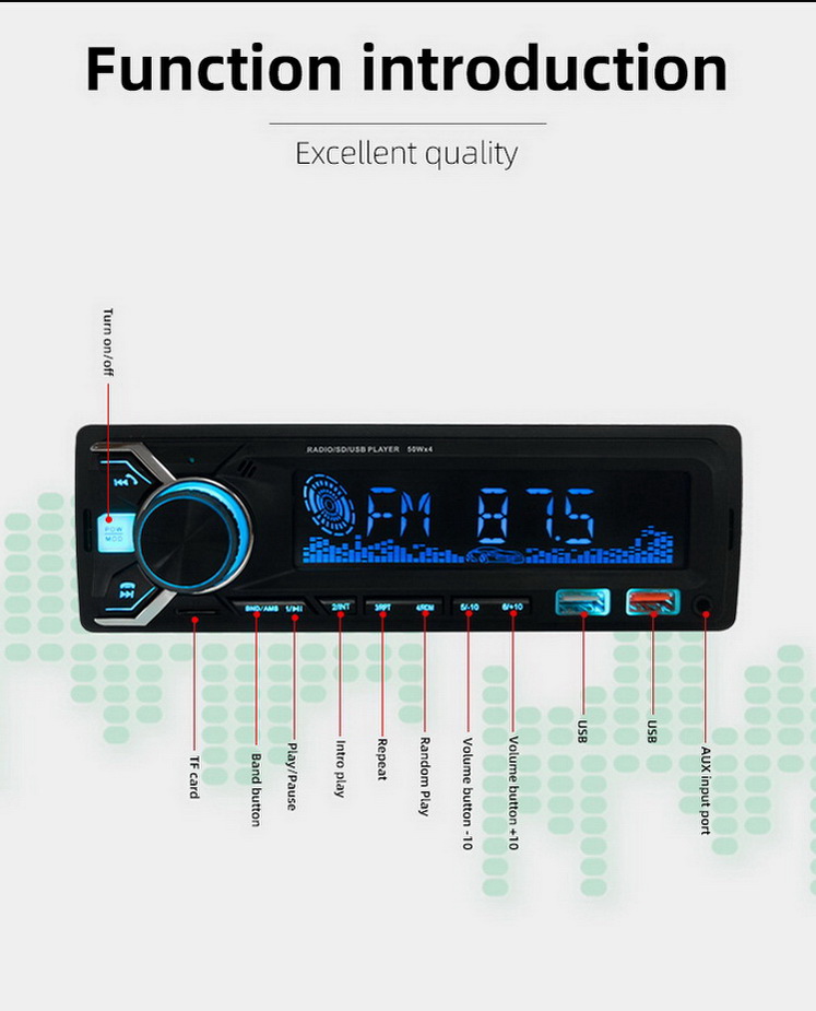 6302 Car Mp3 Player With Multi Fuctions