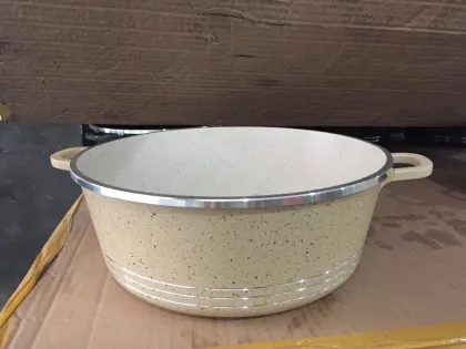 Traditional Granite Color Soup Pot with Spiral Bottom
