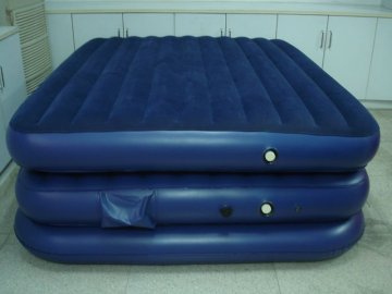 flocked air bed 3 levels bunk bed