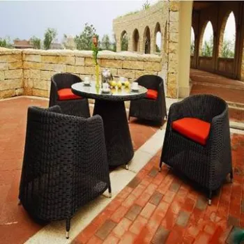 5-piece Outdoor Furniture, Made of Aluminum Frame and D3mm PE Rattan