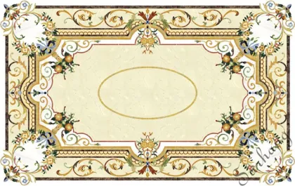 chateau marble medallion carpet design