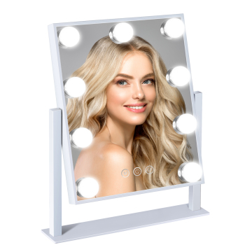 High-Quality Hollywood Style LED Makeup Mirror with 9pcs Bulbs, Touch Switch & Brightness Adjustment - Perfect Vanity Gift for Cosmetics Application