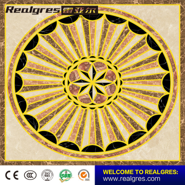 Golden black floor six in one polished golden crystal porcelain floor carpet tiles 600X600mm