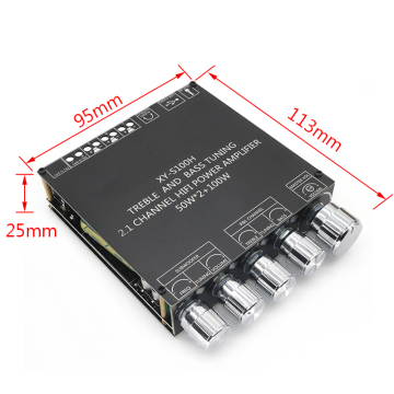 HiFi TPA3116 5.0 BT Subwoofer Amplifier Board - 50W x 2 + 100W 2.1 Saluran Stereo Speaker Audio Bass Amp Modul